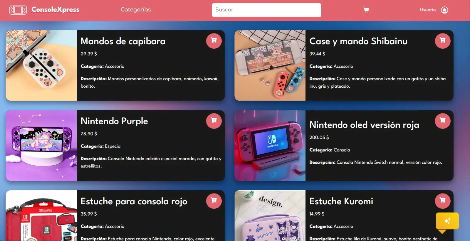 Catálogo de consolas de ConsoleXpress