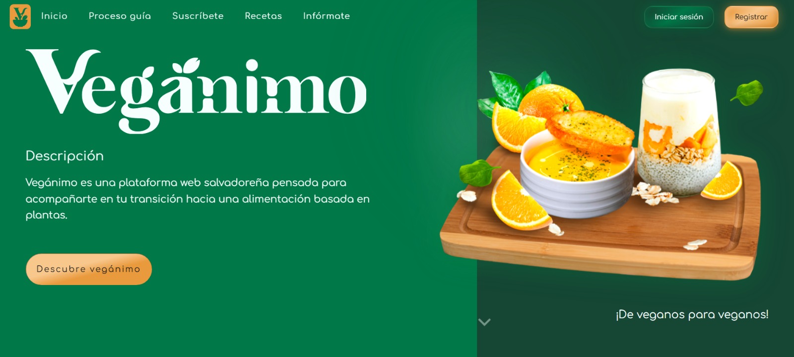Vista principal de Veganimo