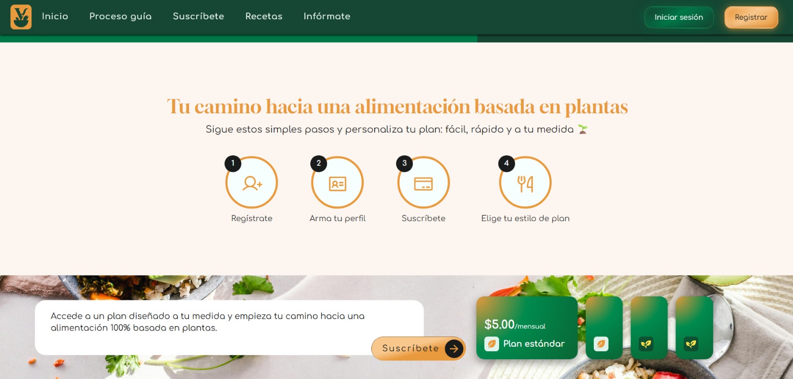 Planes alimenticios en Veganimo
